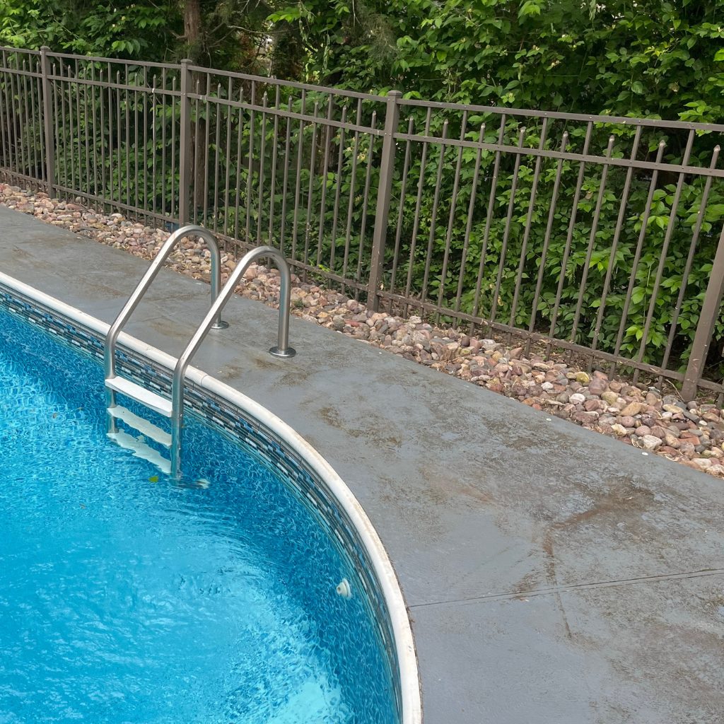Before — Concrete pool deck by Shine in Cincinnati