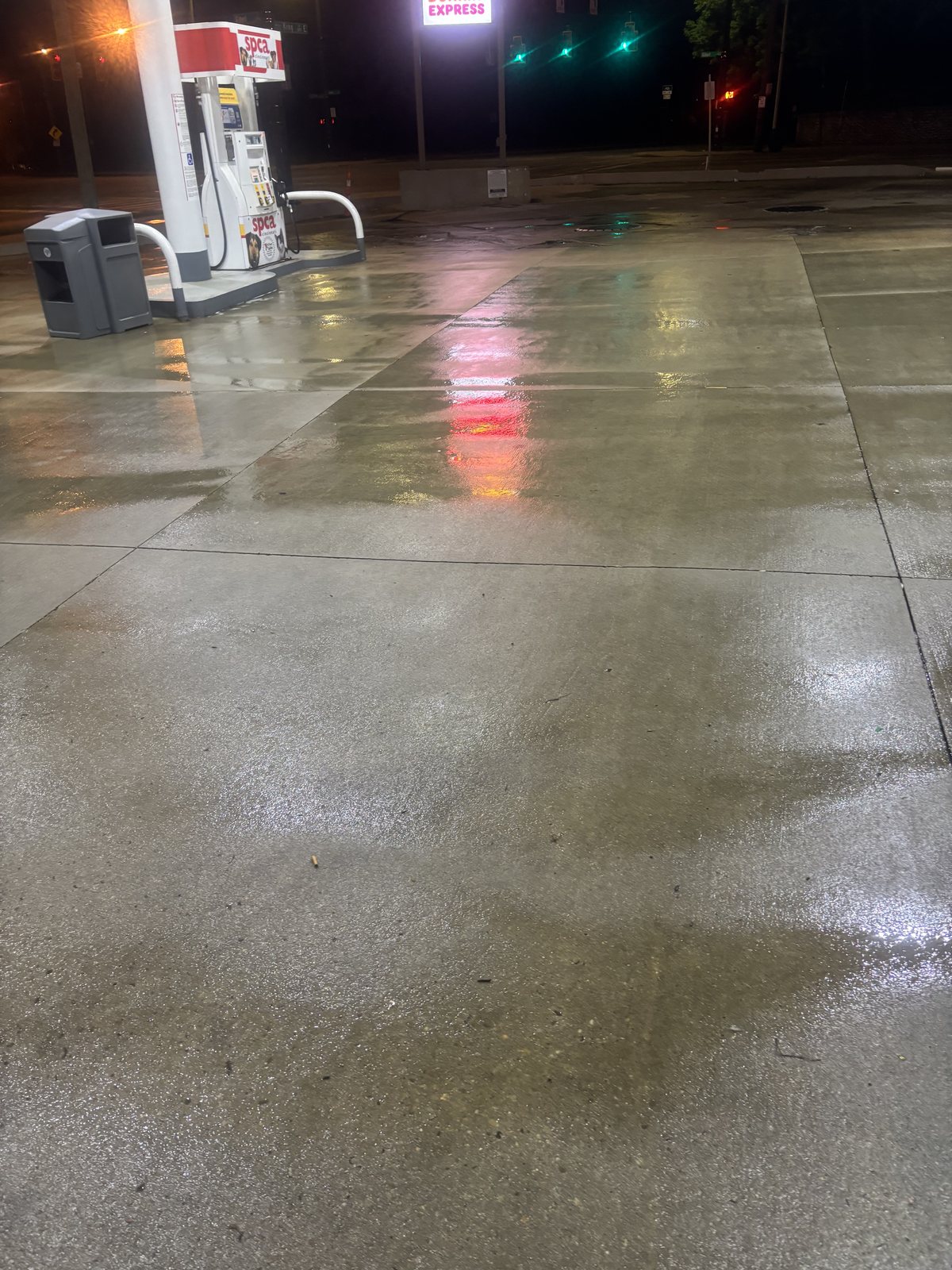 After — Site maintenance — fuel island at a convenience store
