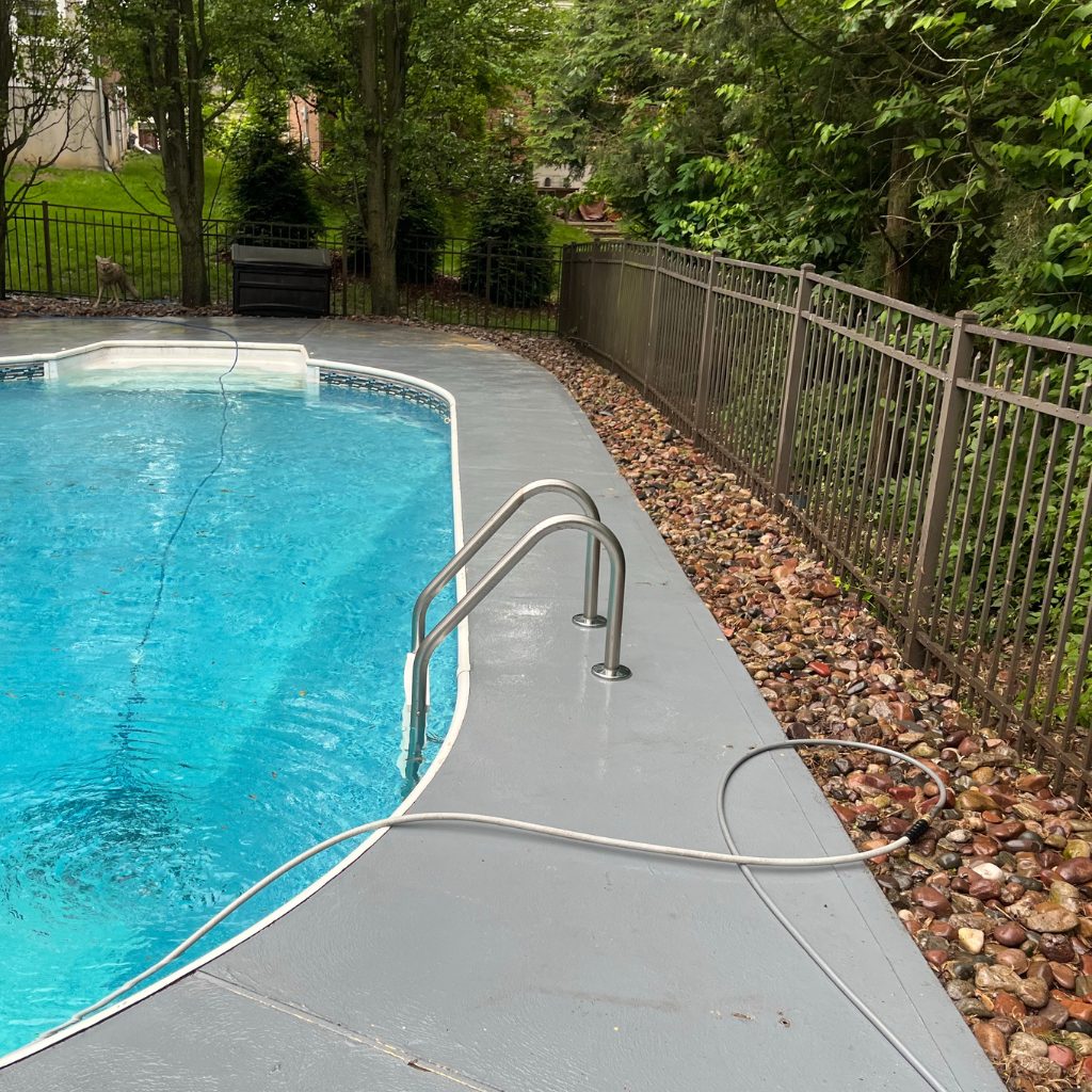 After — Concrete pool deck by Shine in Cincinnati